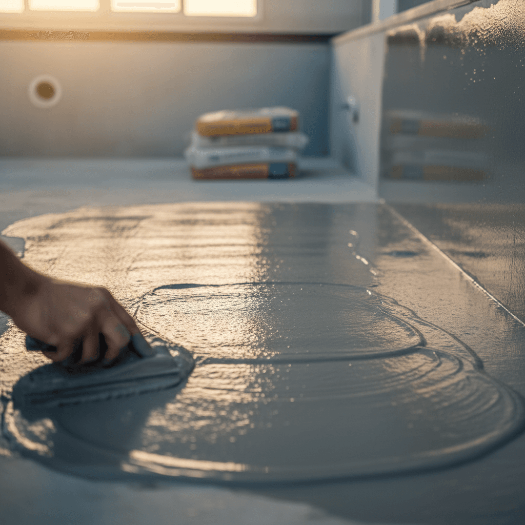 Pool waterproofing membrane application