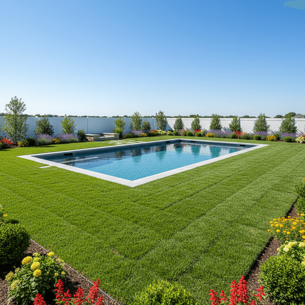 Sod installation and landscape finishing