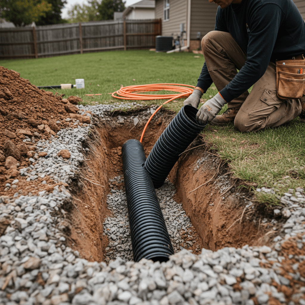 Drainage trench installation