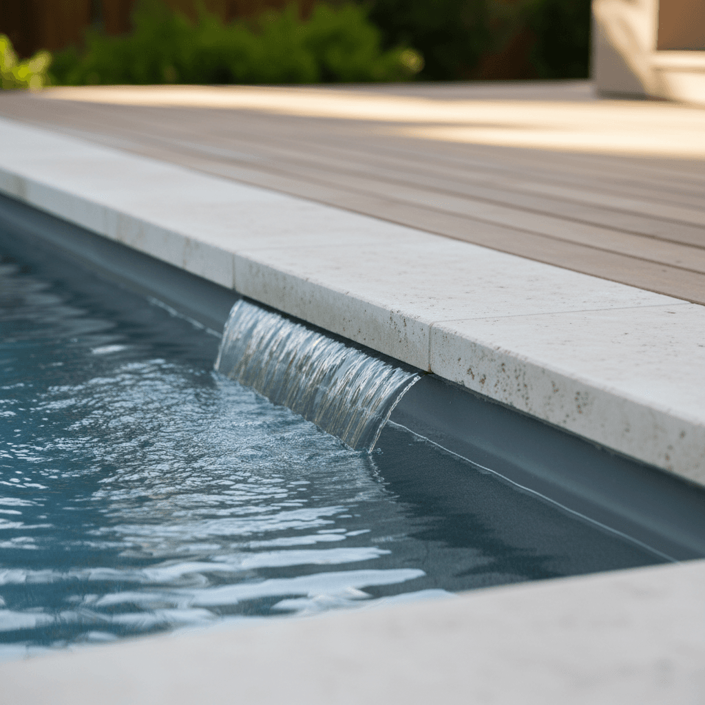 Pool coping and deck transition detail