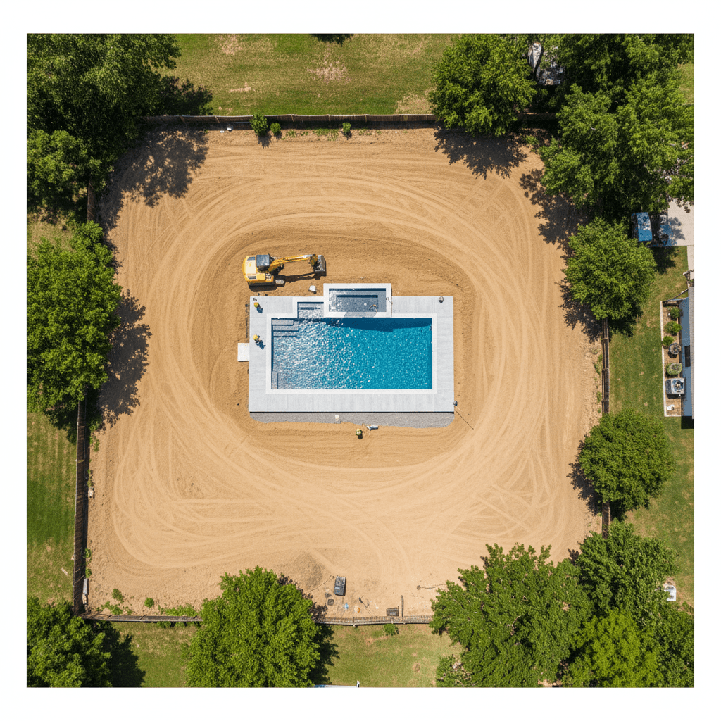 Landscape grading work